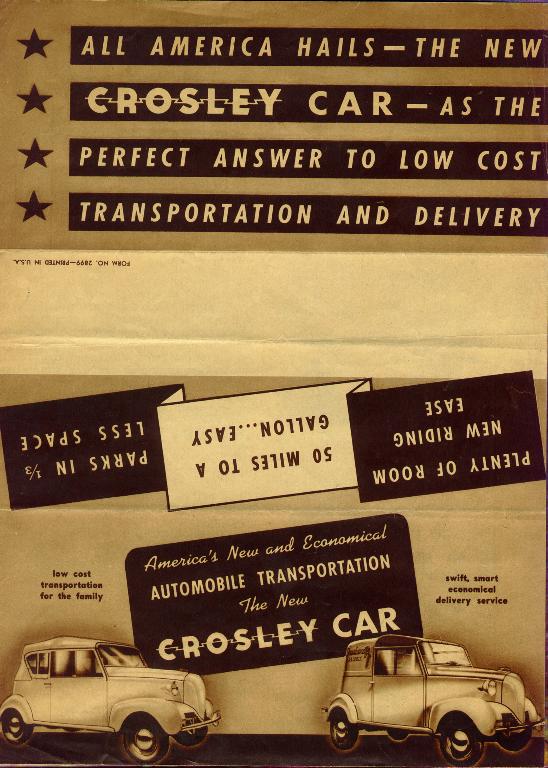 1941 Crosley Foldout